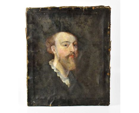 LATE 18TH/EARLY 19TH CENTURY ENGLISH SCHOOL; oil on canvas, head and shoulders portrait of a bearded gentleman, unsigned, 42 