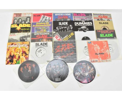 SLADE; twenty-four singles including picture disc of 'An Interview with Slade', limited edition of 2000 copies, a picture dis