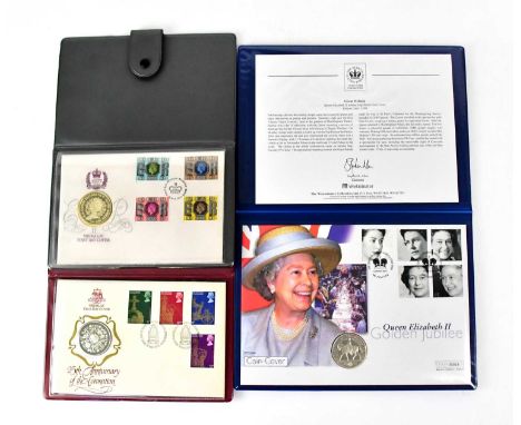 WESTMINSTER MINT; The Queen's Golden Jubilee 2002 limited edition coin cover collection, no. 369, in blue leatherette slip, a