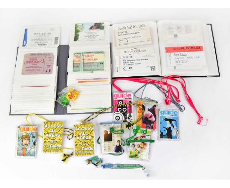 A collection of concert ticket stubs to include Bob Dylan, Wilco, Pere Ubu, Neil Young, The Rolling Stones, Tyrannosaurus Rex
