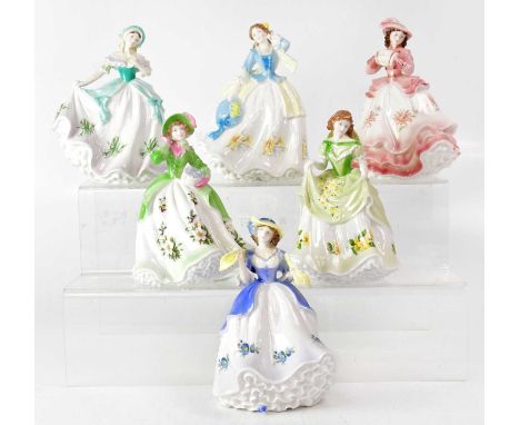 ROYAL WORCESTER; six Compton and Woodhouse limited edition figurines, comprising 'Sweet Daisy', 'Sweet Aster', 'Sweet Snowdro