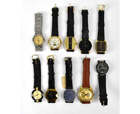 Ten wristwatches, comprising Luistar, West End Watch Co, Renoma, Elegance, Timex, Solvil et Titus, Aska Dalin, and Alfex (10)