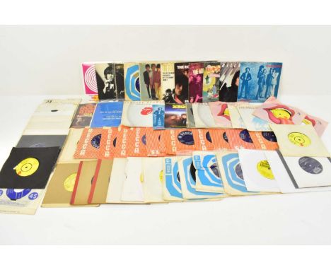 THE ROLLING STONES; over fifty 45rpm records including '19th Nervous Breakdown', 'Satisfaction', I Wanna Be Your Man', with s