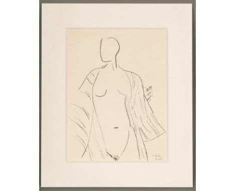 Henri Matisse ( 1869-1954 )- Graphic, Female nude , lithography on paper. Signed and dated 1951 . Numbered 50 . Eddition Murl