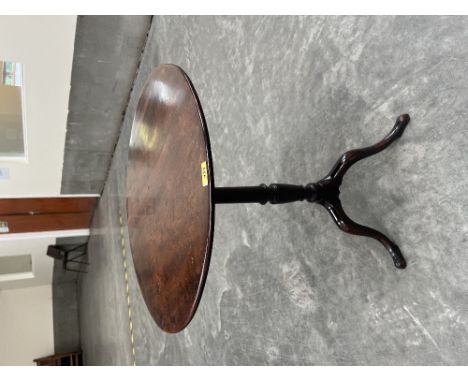 A 19th century mahogany tripod table. 23'diam x 27'high