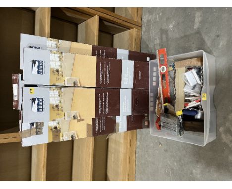 A collection of tools, tack, flooring etc.