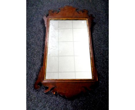 A Chippendale style mahogany mirror (as found)  