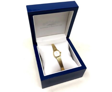 A lady's gold plated Rotary quartz wristwatch, boxed
