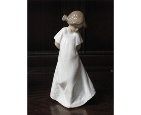 NAO GLAZED CERAMIC FIGURINE AND ONE OTHER, APPROXIMATELY 20cm HIGH     