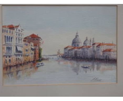 R. PRICE, FRAMED WATERCOLOUR DEPICTING A VENETIAN SCENE, APPROXIMATELY 19cm x 28cm 