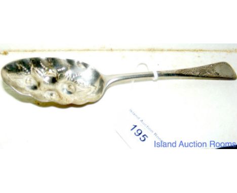 A George II silver berry spoon - London 1748