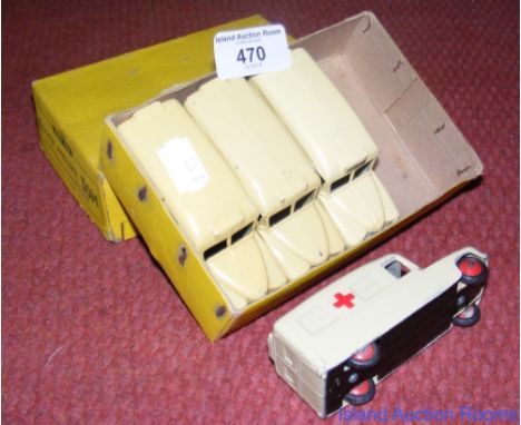 Dinky Toys No.30H - an original wholesale trade box containing four Daimler Ambulances