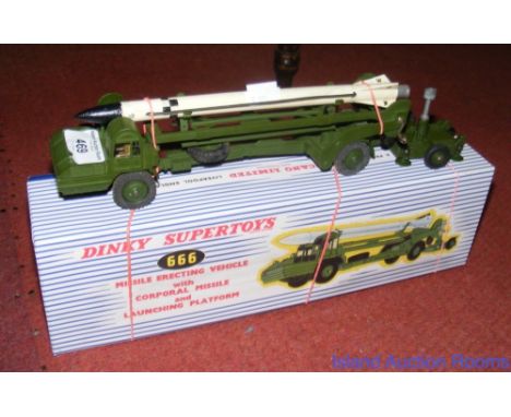 A Dinky Supertoys - 666 - Missile Erecting Vehicle with Launching Platform, with reproduction box
