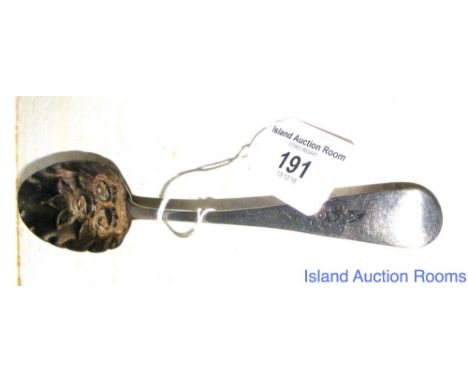 A George III silver berry spoon by Solomon Hougham, London - 1794