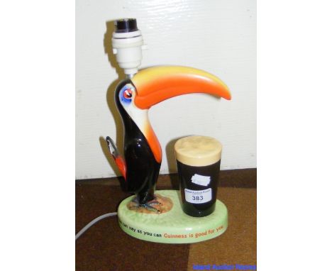 An original Guinness Toucan advertising table lamp by Carlton ware - 29cm high