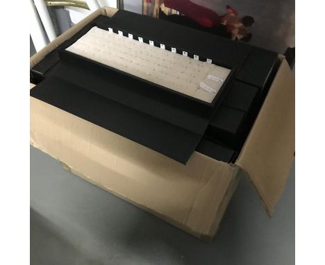 A Box filled with large ring boxes 