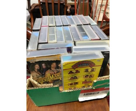 A Box of vintage WWF Wrestling videos. 