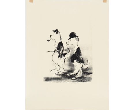 EDMUND&nbsp;BLAMPIED (1886-1966)&nbsp;&nbsp;TWO DOGS&nbsp;&nbsp;lithograph, signed by the artist in ink, 50.5 x 38cm, unframe