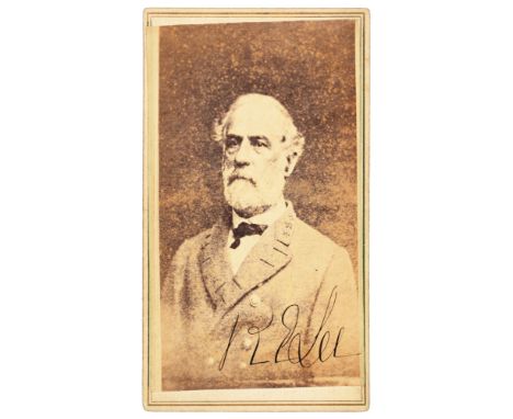 ROBERT E LEE (1807-1870) CARTE DE VISITE&nbsp; signed in ink R E Lee 