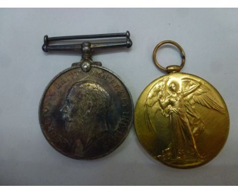 WAR MEDAL AND VICTORY MEDAL AWARDED TO 4067 PRIVATE A.J. READER 12. LOND. R.