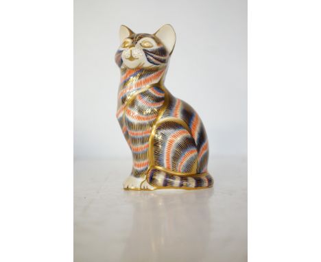Royal crown derby cat with ceramic stopper & original box 