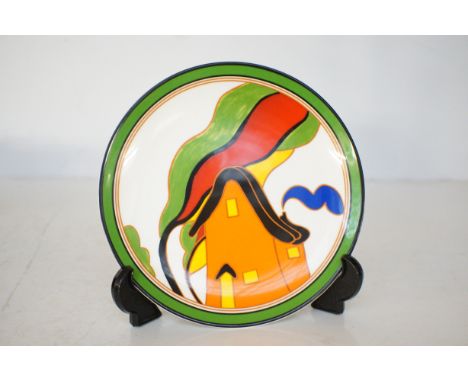 Wedgwood The bizarre world of Clarice Cliff cabinet plate with coa titled orange house 