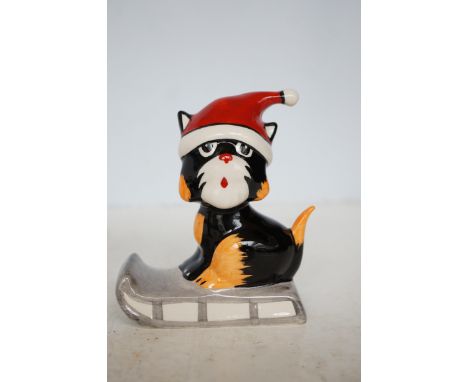 Lorna Bailey cat on sledge 