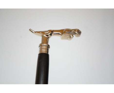 Chrome jaguar handle walking stick 