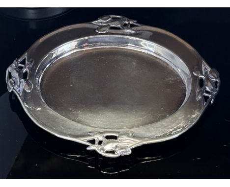 Art nouveau silver card tray Weight 70g