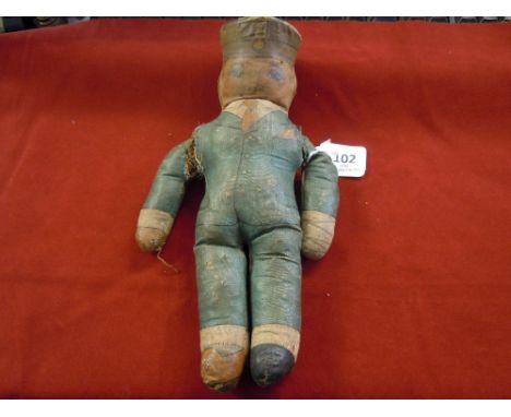 WWI Antique 'Deans Doll' Deans Rag Book Company made the First World War wounded soldier especially for Boots The Chemist. We