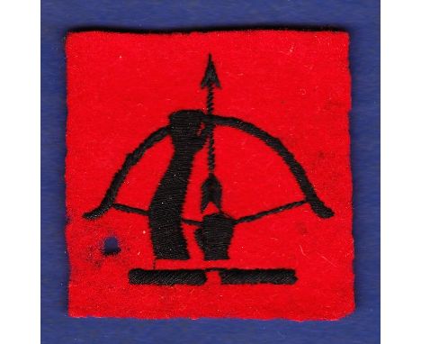 WWII British Anti Aircraft Command Arm Patch, depicts the bow facing upwards.