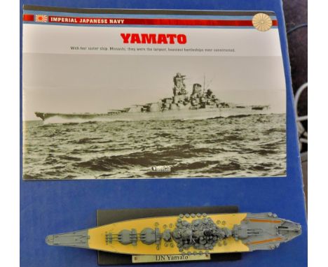 Yamato - Imperial Japanese Navy  Superb scale model.  Atlas Edition by De Agostini of Switzerland.  Mint and boxed, die-cast.