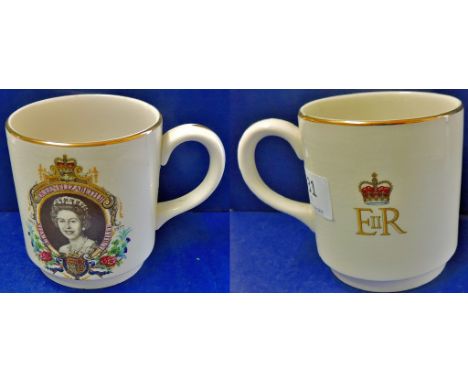 Queen Elizabeth II - Silver Jubilee Mug, numbered 4124. Nice item.