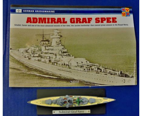 Admiral Graf Spee - German Navy  Superb scale model.  Atlas Edition by De Agostini of Switzerland.  Mint and boxed, die-cast.