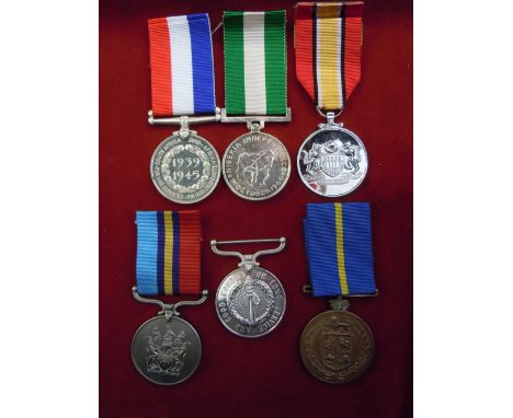 African medals including: Nigerian Independence Medal (1960), South Africa Medal for War Services, 1939-1946, Rhodesia Genera