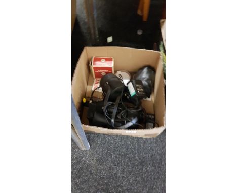 BOX OF CAMERA ACCESSORIES