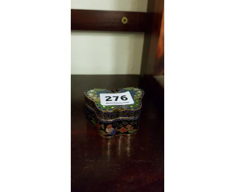 CLOISONNE BUTTERFLY TRINKET BOX
