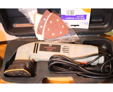 Cased Performance Power electric sander. Not available for in-house P&amp;P, contact Paul O'Hea at Mailboxes on 01925 659133 
