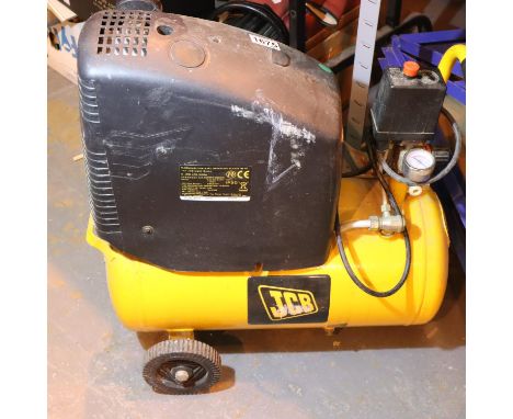 JCB portable electric air compressor model JCBCAC24. Not available for in-house P&amp;P, contact Paul O'Hea at Mailboxes on 0