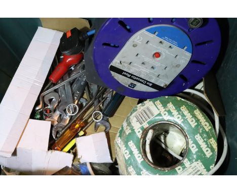 Box of mixed tools and plumbing fittings. Not available for in-house P&amp;P, contact Paul O'Hea at Mailboxes on 01925 659133