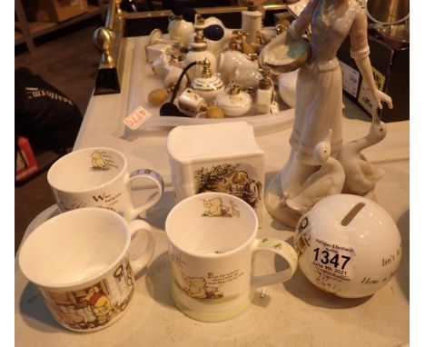 A selection of ceramic Winnie The Pooh christening pottery. Not available for in-house P&amp;P, contact Paul O'Hea at Mailbox