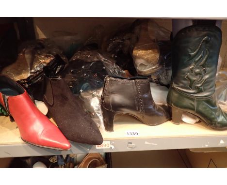 Shelf of mixed ladies shoes, size 38. Not available for in-house P&amp;P, contact Paul O'Hea at Mailboxes on 01925 659133 