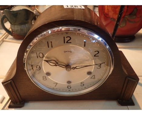 Oak Westminster chime mantle clock. Not available for in-house P&amp;P, contact Paul O'Hea at Mailboxes on 01925 659133 