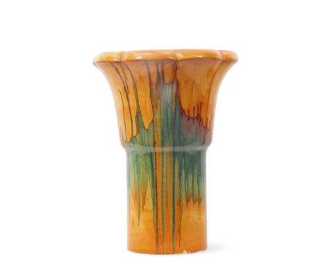 Clarice Cliff vase in the Delicia pattern, shape 374, 31cm high