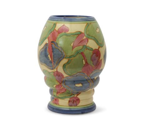 Clarice Cliff Bizarre Fantasque vase decorated with the blue chintz pattern, 22cm high