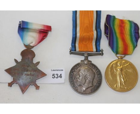 A FIFE & FORFAR YEOMANRY GT WAR TRIO. 1914/15 Star, British War & Victory Medals named to 1391 Sjt M Lindsay. Fife & Forfar Y