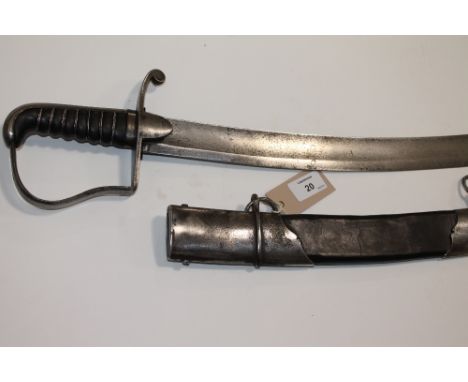 A 1796 LIGHT CAVALRY PATTERN VARIANT SWORD. A 1796 Variant Sword in the Light Cavalry style, with steel mounted scabbard. The