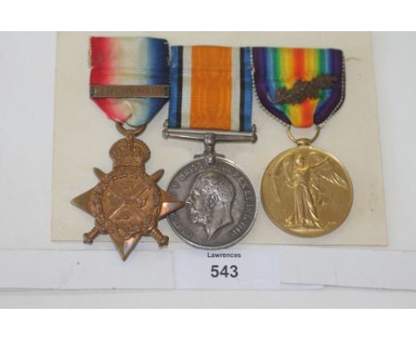 A 1914 STAR/BAR Gt WAR TRIO Spr-2/Lt S A MAWSON (MID EMBLEM) A 1914 Star with Clasp named to 21129 Spr S Mawson. British War 