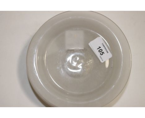 23rd MADRAS NATIVE INFANTRY GLASS SIDEPLATES. (7) Frosted glass outer section, with Now or Never and the Regimental Badge in 