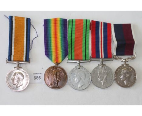 A ROYAL NAVY- ROYAL AIR FORCE LSGC GROUP OF FIVE MEDALS.. British War & Victory Medals named to J.52085 C R Trevett Sig.R.N S